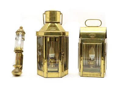 Lot 166 - A Christopher Wray brass lantern