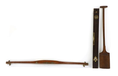 Lot 158 - A mahogany and brass band plumb level