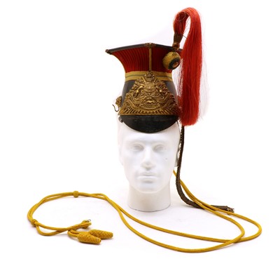 Lot 34 - An 1880's era 12th Royal Lancers other ranks lance cap