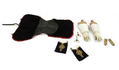 Lot 22A - Boer War/Edwardian Carabineers 3rd Dragoon Guards officer's buff cavalry gauntlets