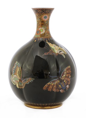 Lot 243 - A Japanese cloisonné vase
