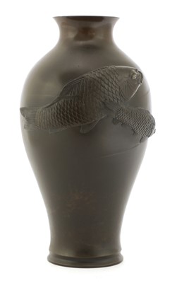 Lot 248 - A Japanese bronze vase