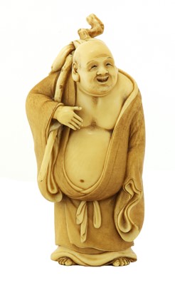 Lot 258 - A Japanese ivory okimono