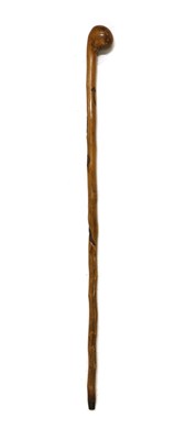 Lot 186 - A Japanese hardwood walking stick