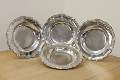 Lot 649 - A set of four George III silver dishes