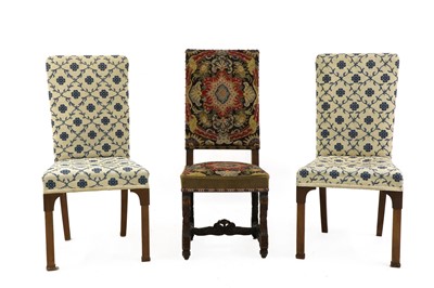 Lot 368 - A walnut high backed chair