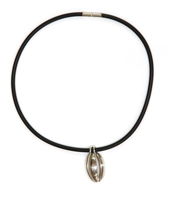 Lot 421 - A sterling silver 'Melon' pendant, by Georg Jensen