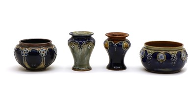 Lot 85 - Four miniature items of Doulton stoneware