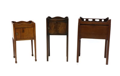 Lot 309 - Three mahogany pot cupboards