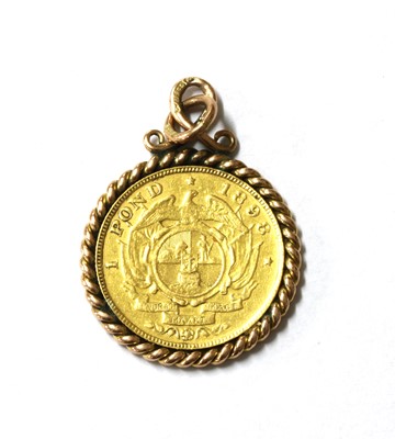 Lot 1332 - A South African one pond coin