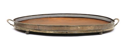 Lot 70A - An Edwardian silver gallery tray