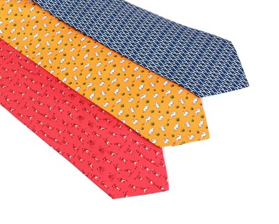 Lot 572 - Three Hermes ties