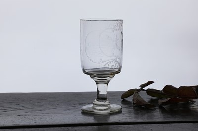Lot 322 - A stipple-engraved glass