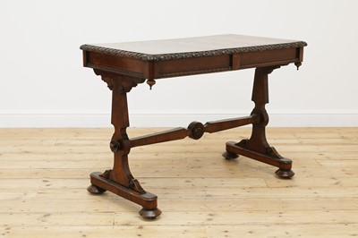 Lot 409 - A late Regency or George IV pollard oak centre table