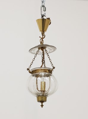Lot 105 - A lobed crystal glass hall lantern by Val Saint-Lambert