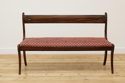 Lot 104 - A rosewood bench