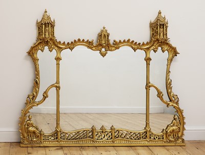 Lot 103 - A George III Chinese Chippendale-style overmantel mirror