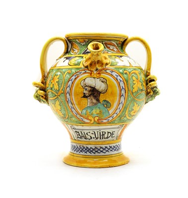 Lot 160 - An Italian maiolica wet drug jar