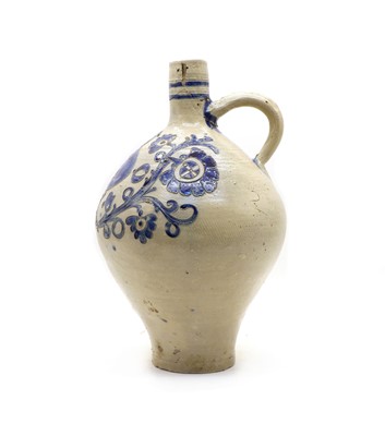 Lot 159 - A German Westerwald salt-glazed stoneware flagon