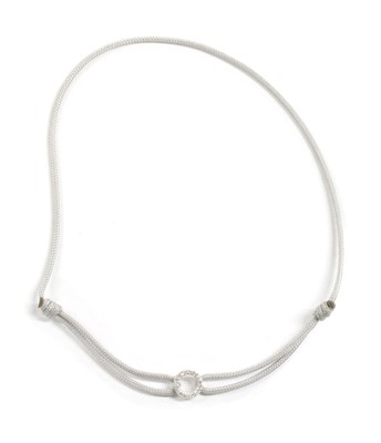Lot 1124 - A white gold diamond cordette bracelet