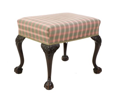 Lot 304 - A Chippendale style mahogany stool