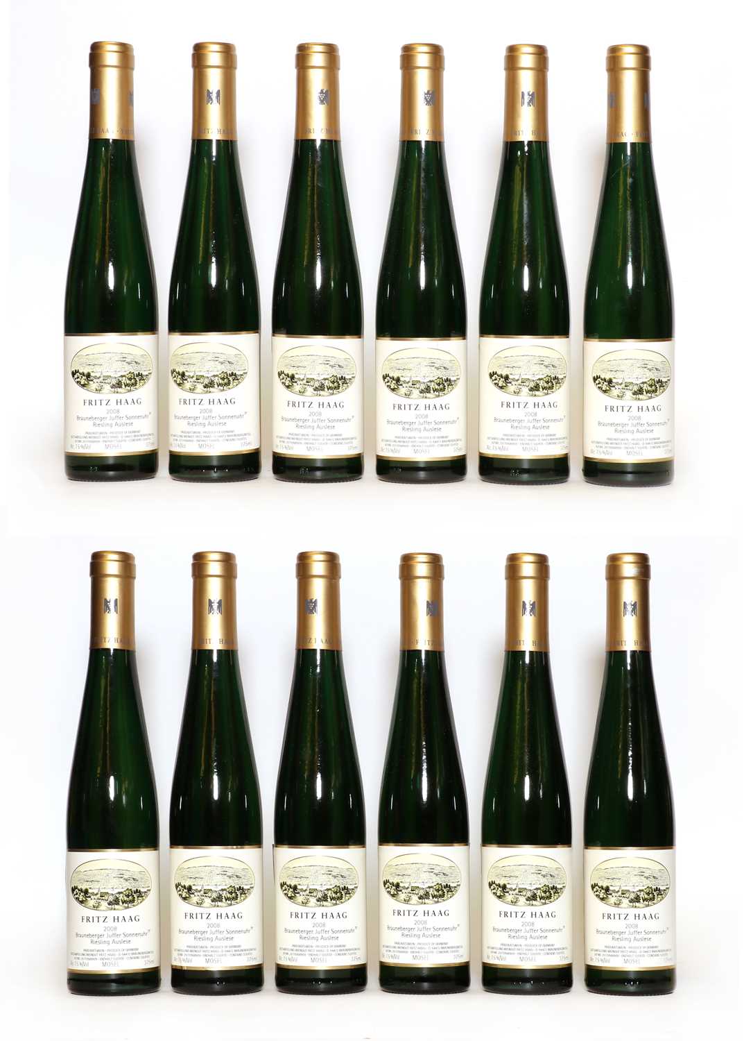 Lot 54 - Fritz Haag, Brauneberger Juffer Sonnenuhr, Riesling Auslese, 2008, half bottles (12)