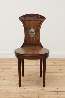 Lot 232 - A Regency mahogany hall chair