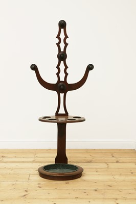 Lot 18 - A  mahogany hall stand
