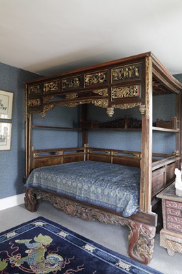 Lot 752 - A teak tester bed