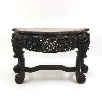 Lot 161 - A Chinese hardwood console table
