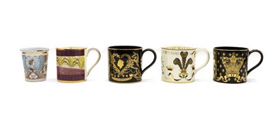 Lot 131 - Four Wedgwood commemorative mugs