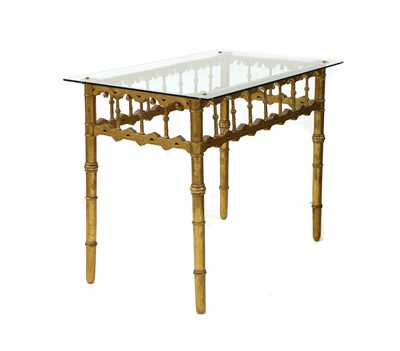 Lot 281 - A gilt side table