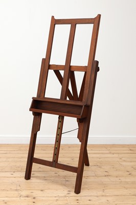 Lot 48 - A mahogany adjustable easel