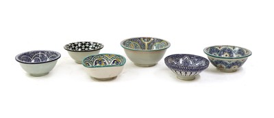 Lot 221A - Six various painted earthenware basins
