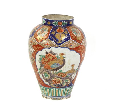 Lot 275 - A Japanese Imari floor urn