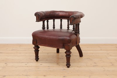 Lot 402 - A Victorian horseshoe backed chair