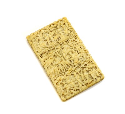 Lot 139 - A late 19th/early 20th century Japanese ivory card case
