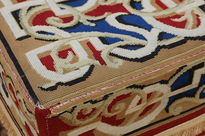 Lot 18 - A walnut stool in the manner of A W N Pugin
