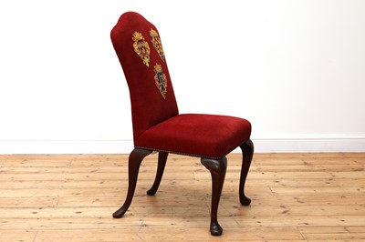 Lot 486 - A Queen Anne-style upholstered side chair