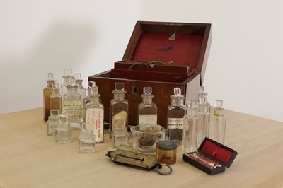 Lot 46 - A George lll mahogany apothecary's cabinet