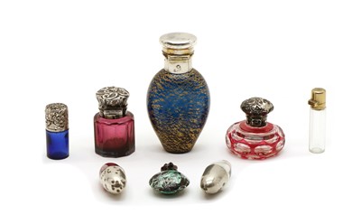 Lot 72 - A collection of glass scent bottles