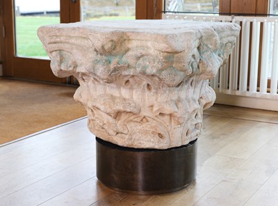 Lot 86 - A Roman marble column capital of the Corinthian order