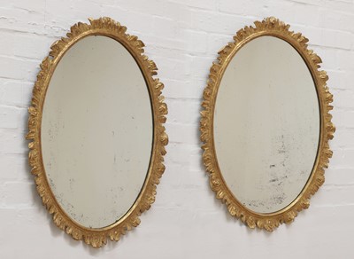 Lot 261 - A pair of giltwood mirrors