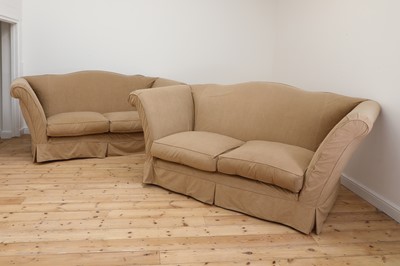Lot 803 - A pair of large Knole-type settees by Andrew Martin