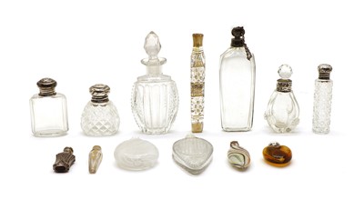 Lot 78 - A collection of glass scent bottles