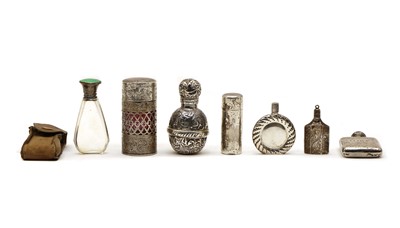Lot 71 - A collection of silver scent bottles