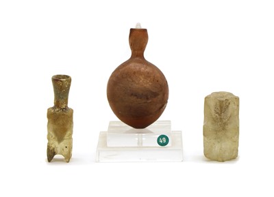 Lot 208 - A Roman glass pilgrim flask
