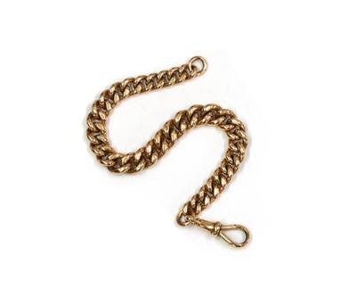 Lot 1023 - A 9ct gold graduated curb bracelet