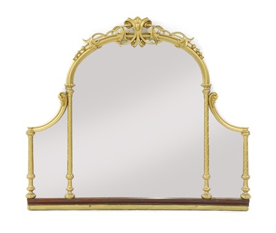 Lot 441 - A large 19th overmantel mirror