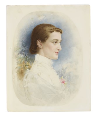 Lot 111A - A set of four porcelain portraits